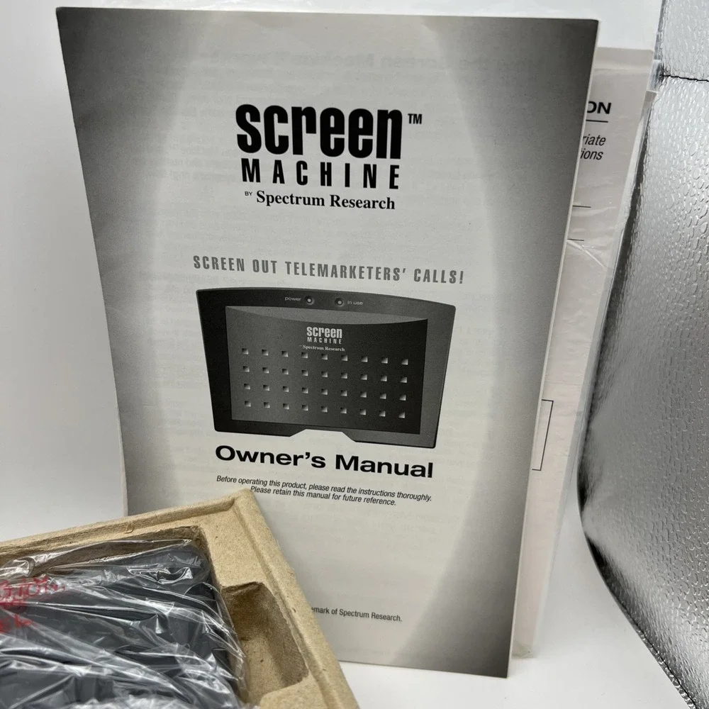 Spectrum Research Screen Machine telemarketer call blocking system
